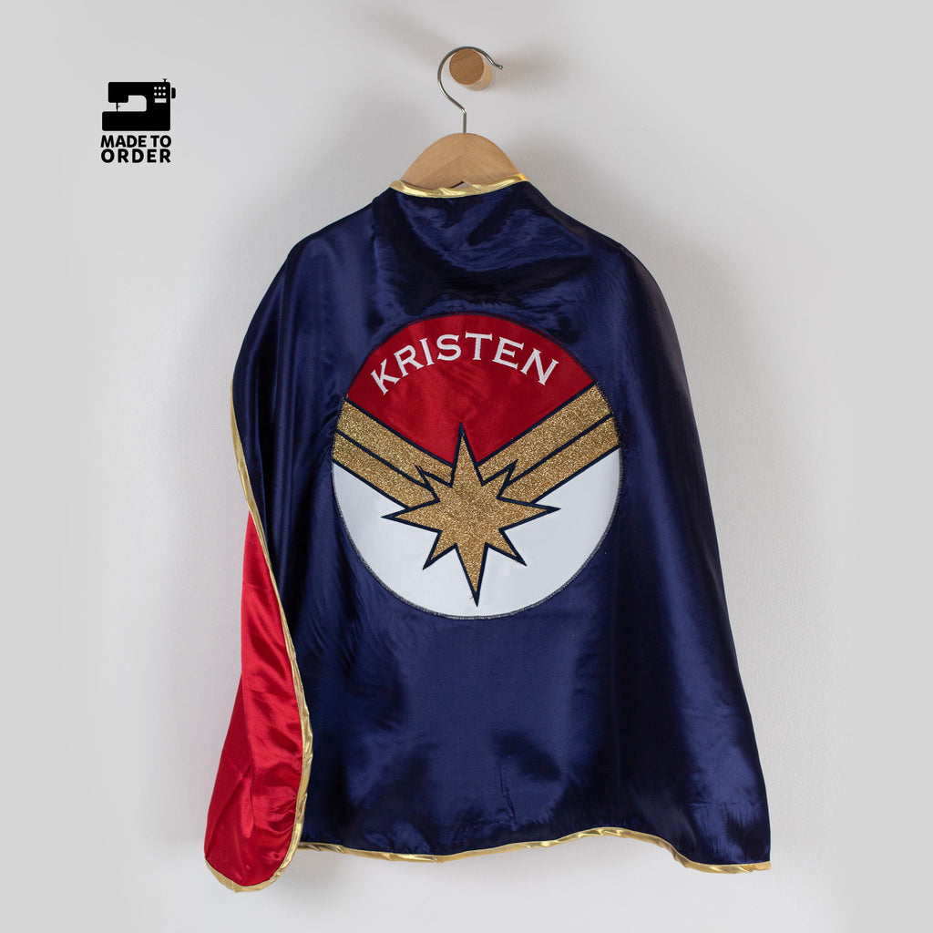 Captain Marvel Superhero Cape Personalized Customized Costume