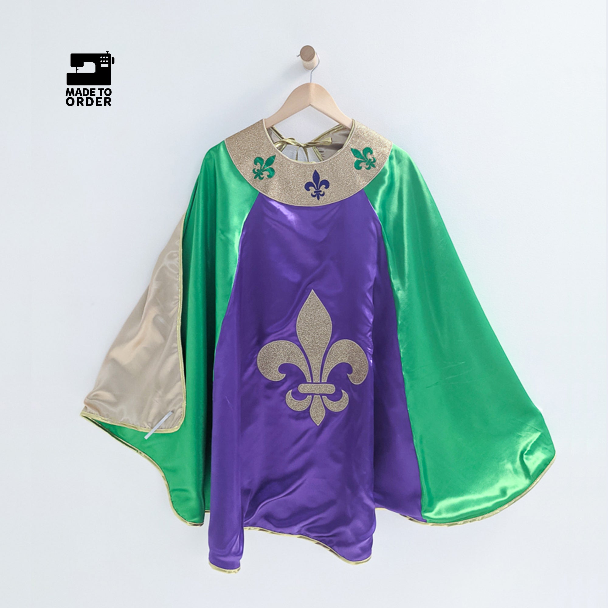 mardi gras parade krewe fat tuesday superhero cape fleur de lis new orleans