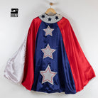 Patriotic Superhero Cape 4th of July Red White Blue Stars USA America