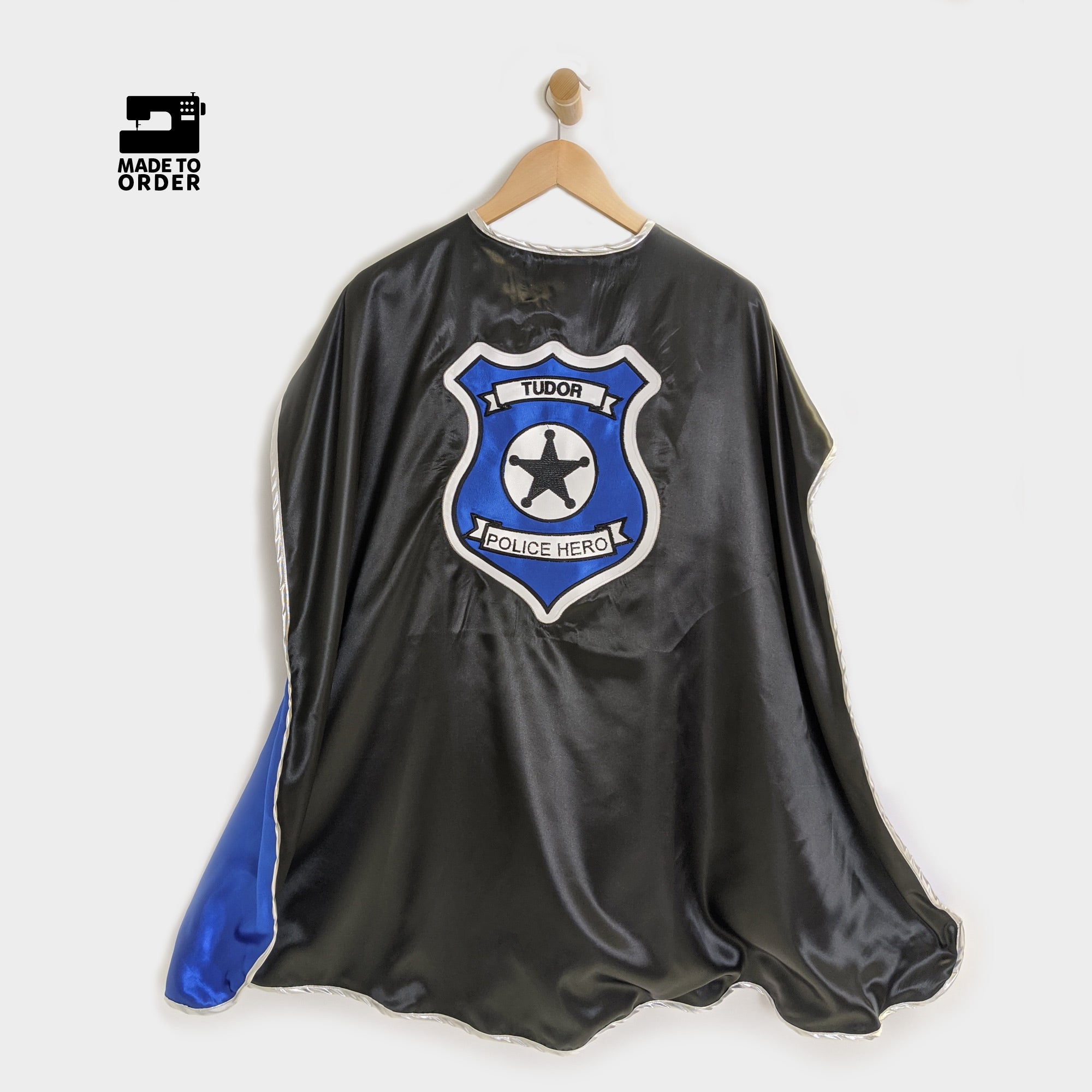 Superhero Police Hero Cape Custom Personalized