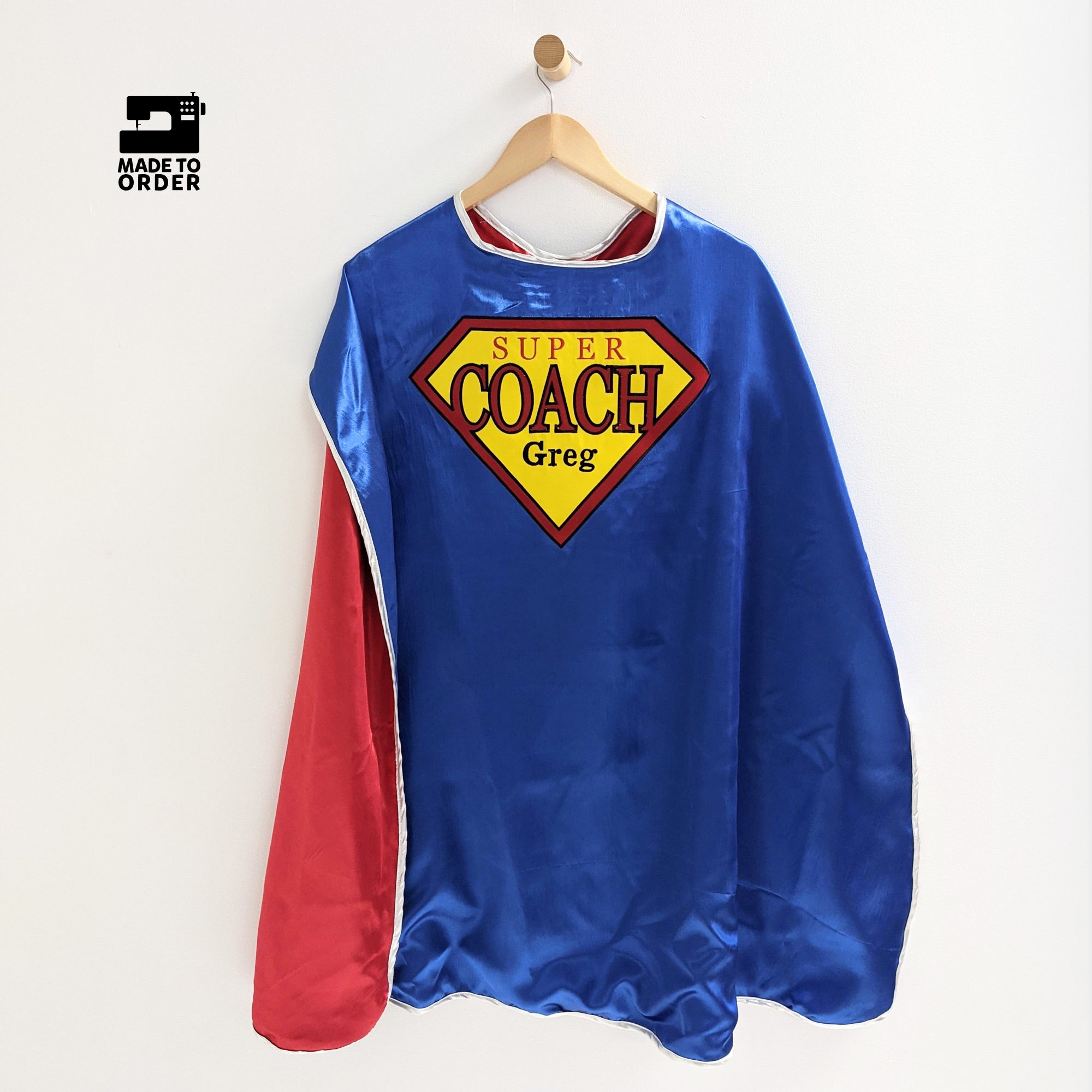 super coach superhero cape little league everyday hero basketball soccer baseball softball
