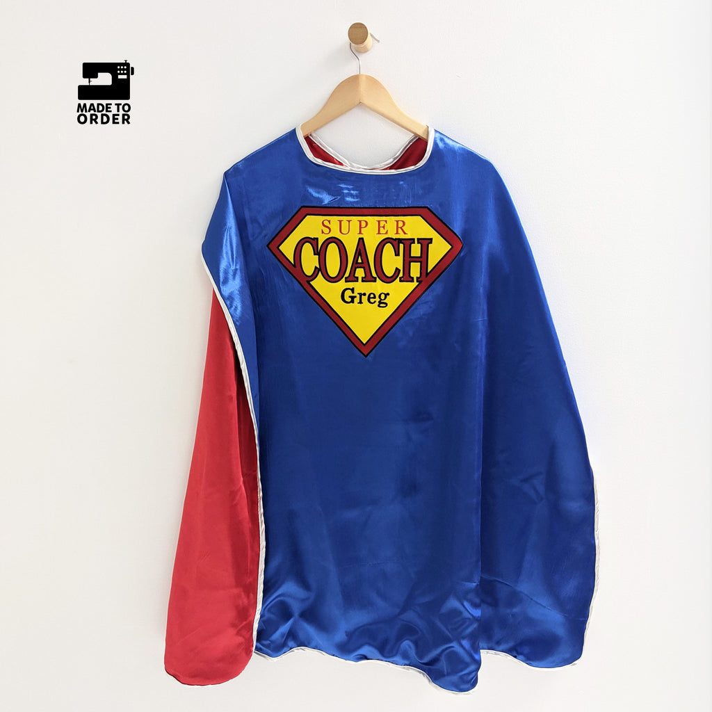 super coach superhero cape little league everyday hero basketball soccer baseball softball