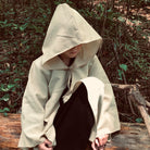 hooded robe tan jedi monk wizard harry potter magician cosplay larp halloween costume