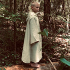 Tan hooded robe sleeves harry potter magician wizard monk jedi