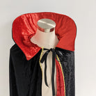 vampire dracula cloak magician black red collar cosplay halloween costume cape