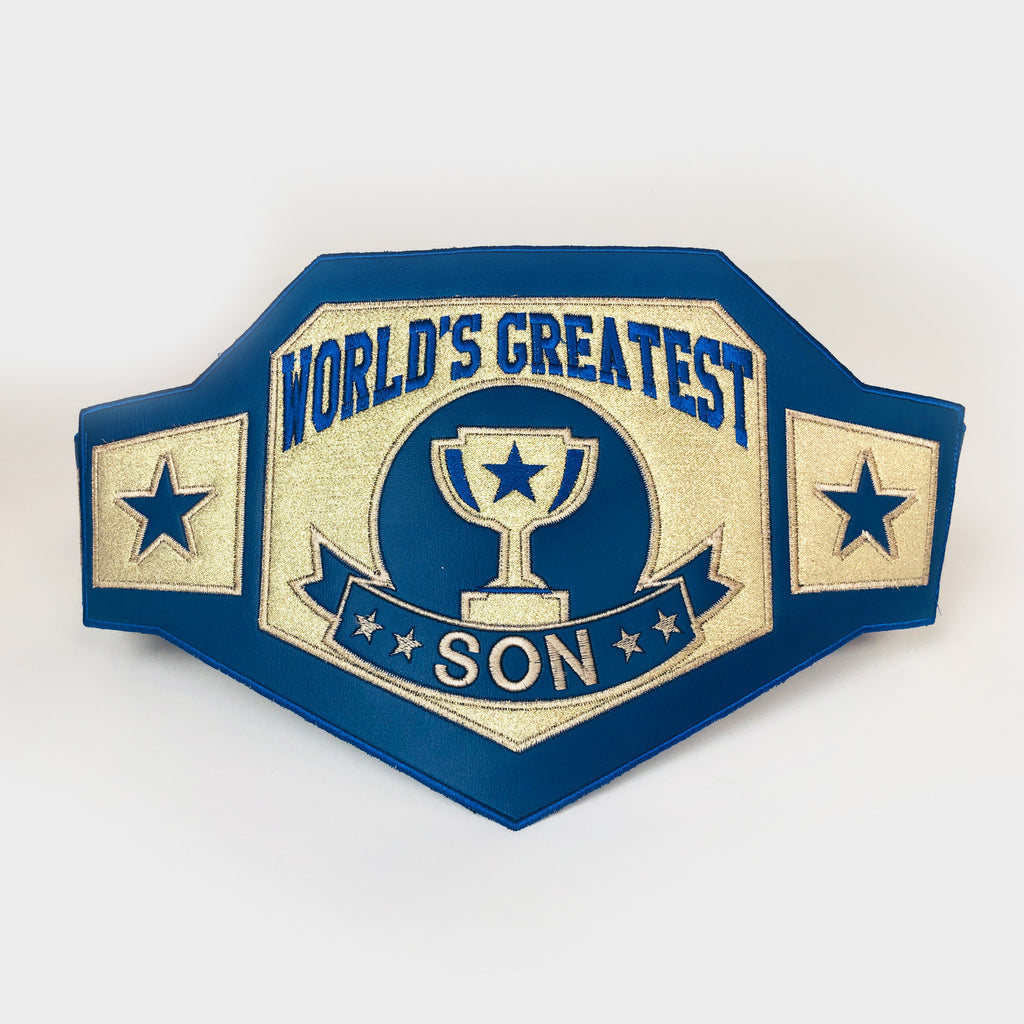 world's greatest wrestling style belt dad mom costume