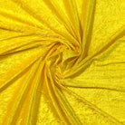 Yellow Polyester Crushed Velour Fabric by the Yard