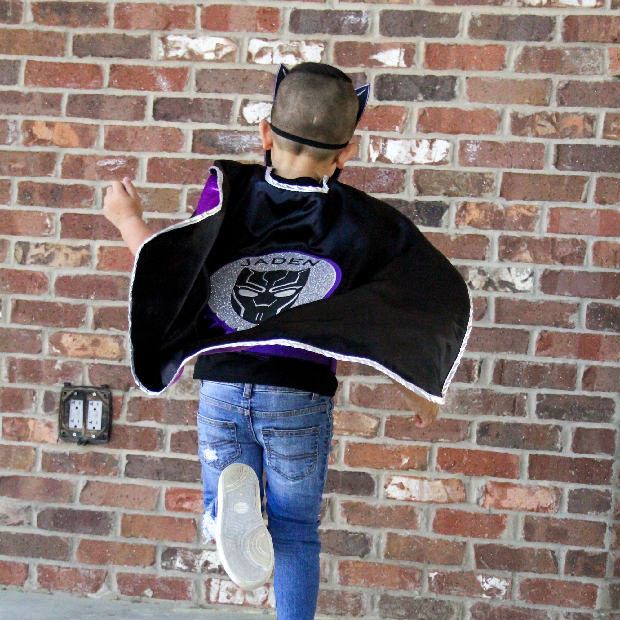 black panther costume set superhero cape mask belt shield marvel wakanda