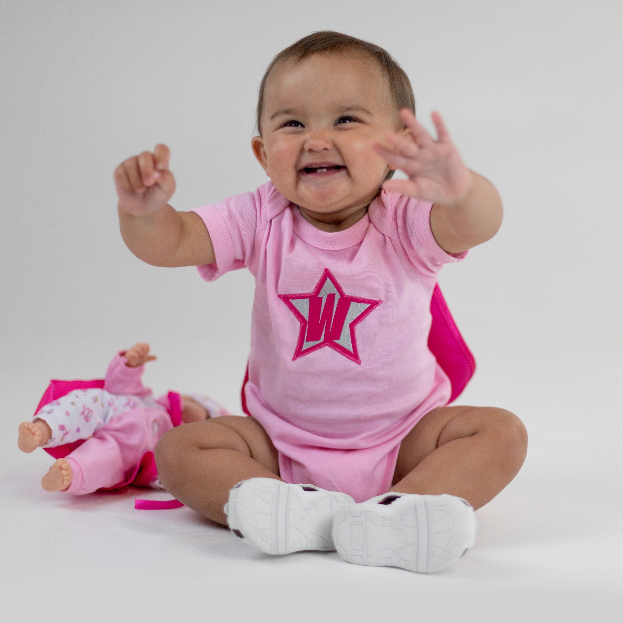 Baby Superhero Cape Snapsuit Onesie Newborn Toddler