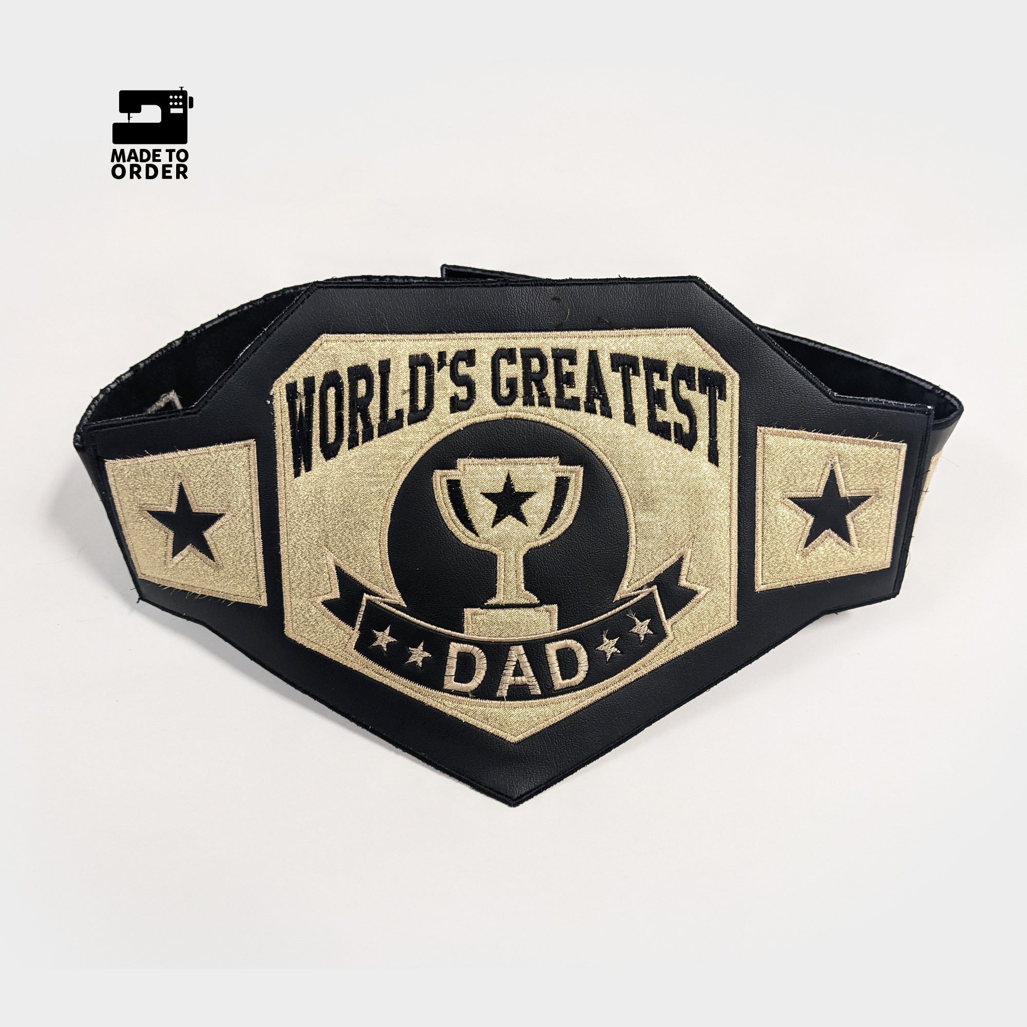 world's greatest wrestling style belt dad mom costume