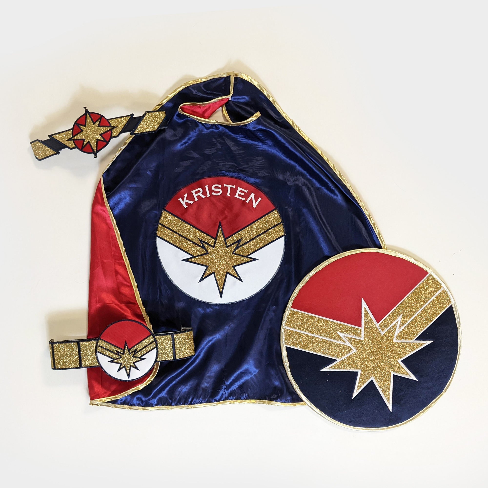 captain marvel superhero costume set personalized star female hero