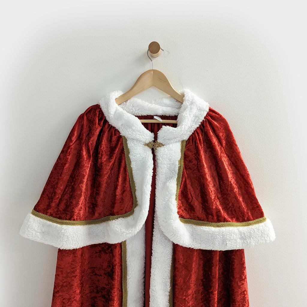 Christmas Holiday Santa Claus Cloak, Victorian cosplay LARP cape