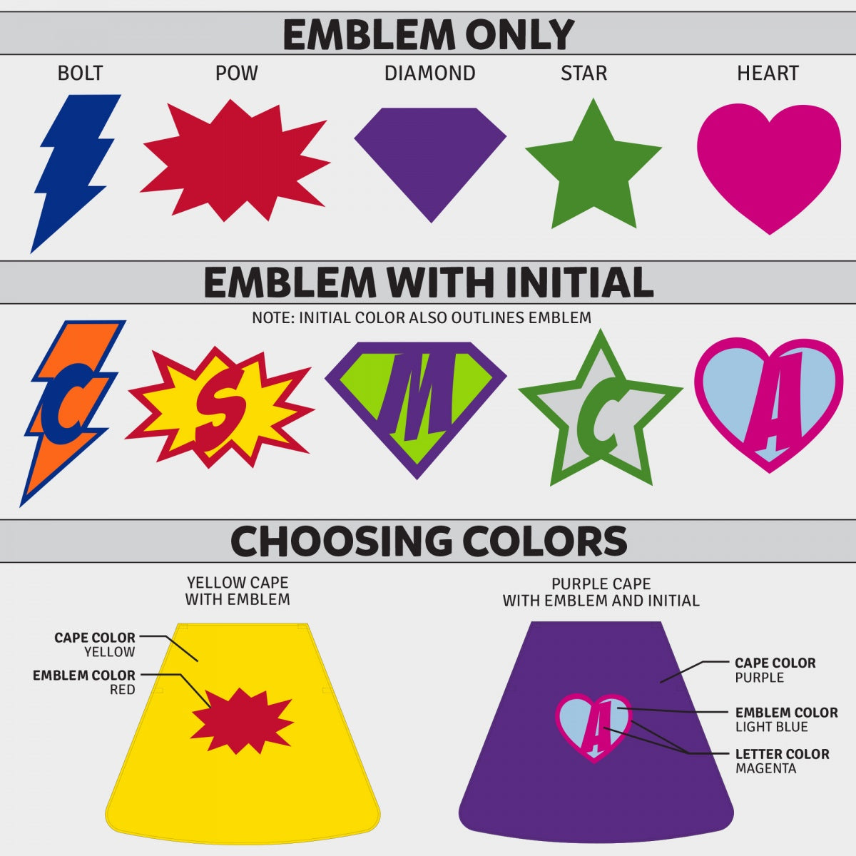 Personalized Dog Superhero Cape Emblems 