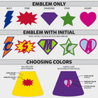 Personalized Dog Superhero Cape Emblems 