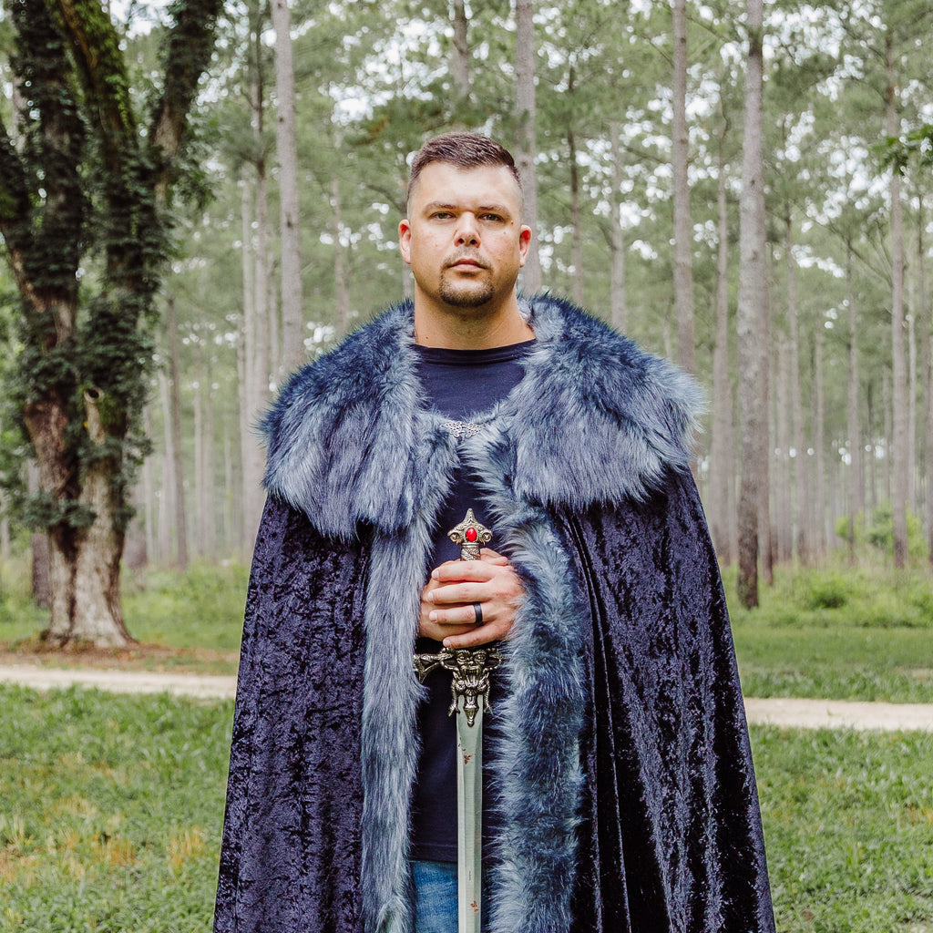 Game of Thrones Medieval Cloak faux fur mantle viking cosplay halloween costume