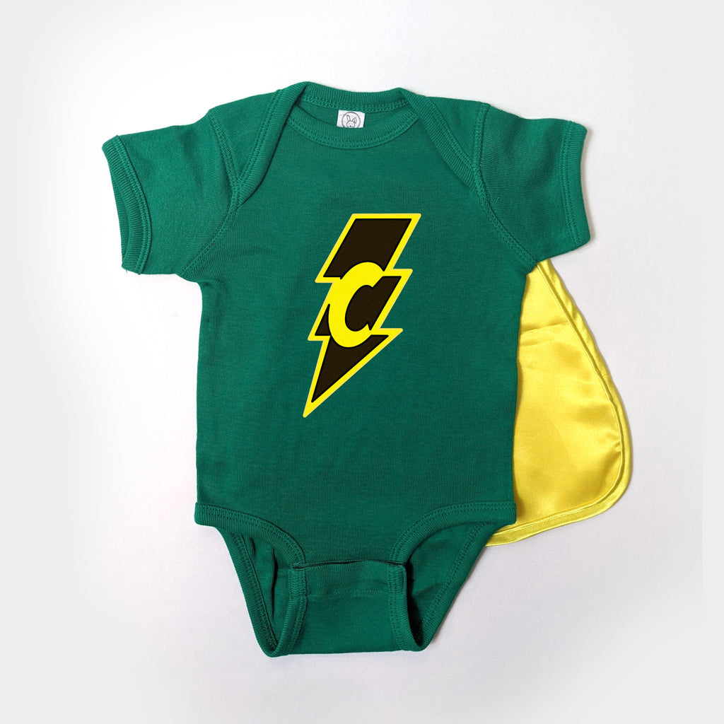 Personalized Baby Superhero Cape Snapsuit Onesie