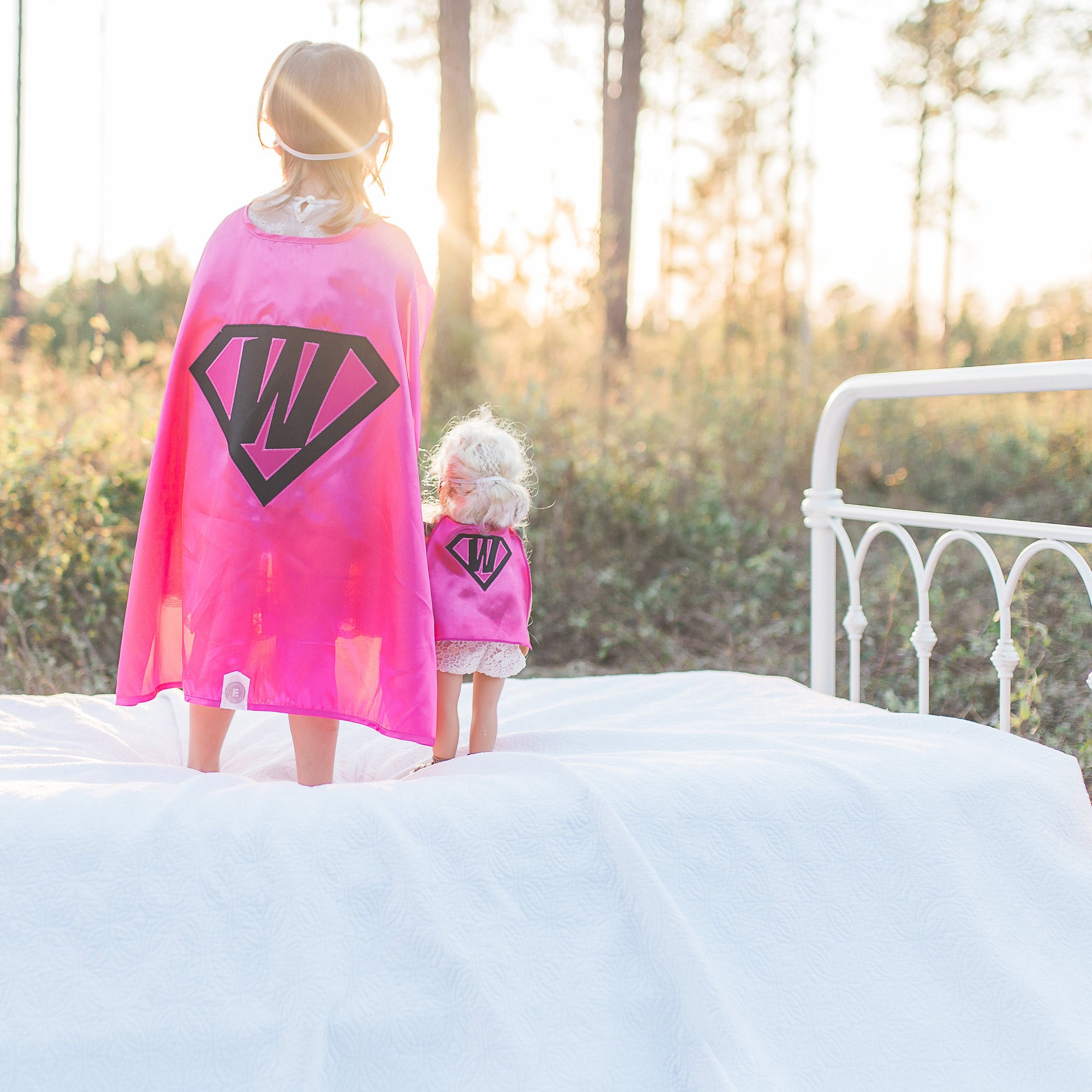Personalized Mini Superhero Cape Party Accessory Sidekick Stuffed Animal Doll