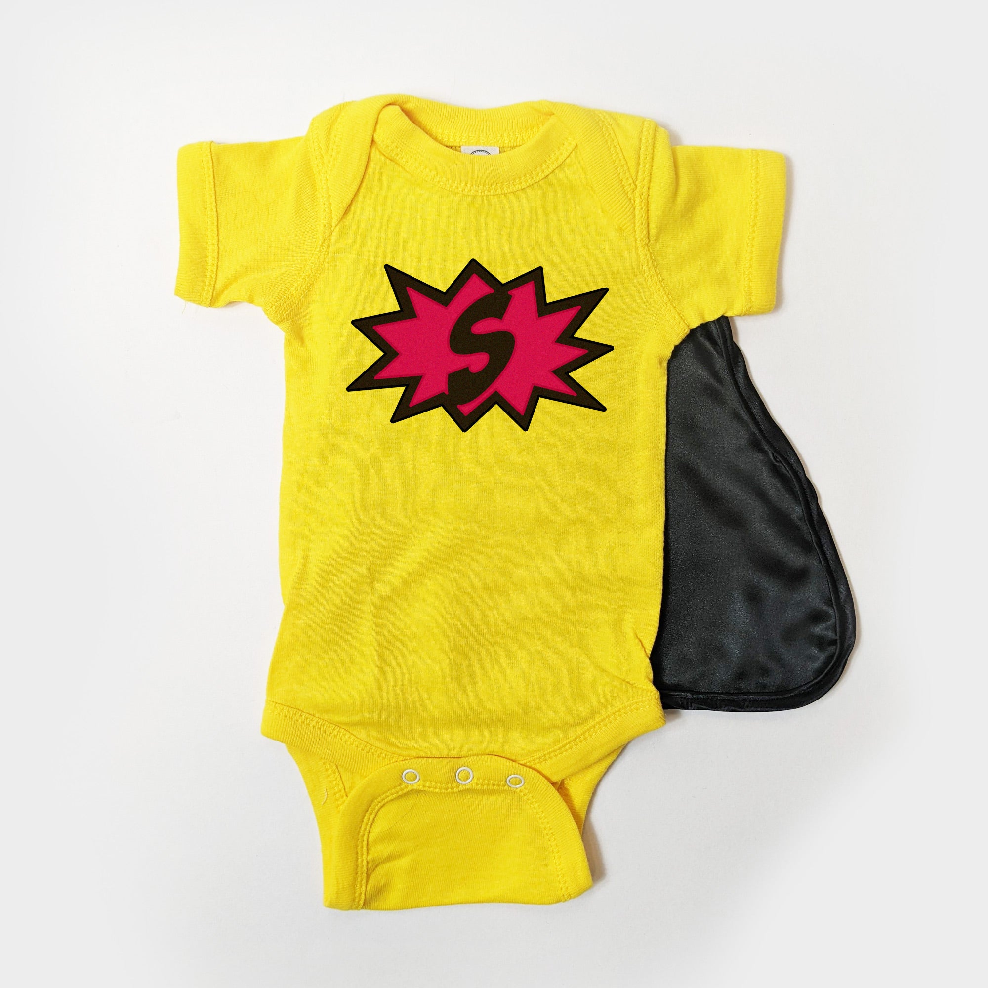Personalized Baby Superhero Cape Snapsuit Onesie